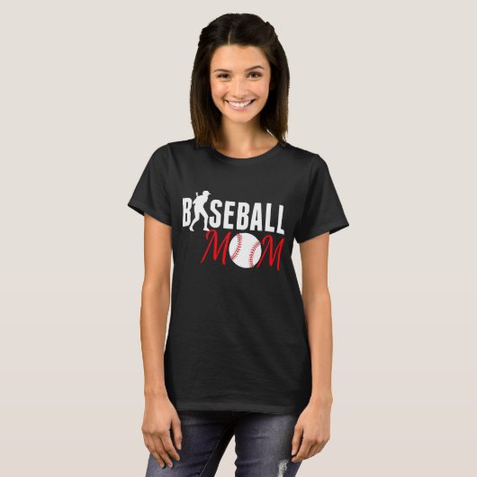 T-shirt Maman du baseball (Devant entier)