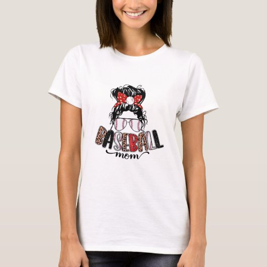 T-shirt Maman du baseball (Devant)