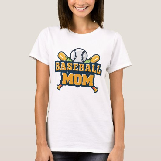 T-shirt Maman du baseball (Devant)