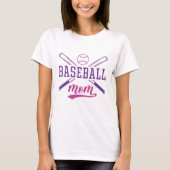 T-shirt Maman du baseball (Devant)