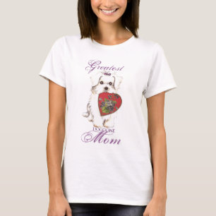 T-shirt Maman du coeur maltais
