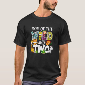 T-shirt Maman Du Far Et Deux Zoo Safari Jungle Anniversair