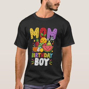 T-shirt Maman du garçon d'anniversaire Famille Fruit drôle