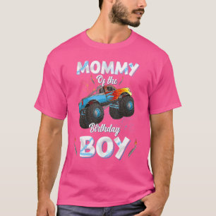 T-shirt Maman du garçon d'anniversaire Monster Truck Fête