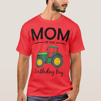 T-shirt Maman du garçon du tracteur de fête d'anniversaire