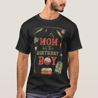 T-shirt Maman du garçon qui fête son anniversaire Pêche Pr