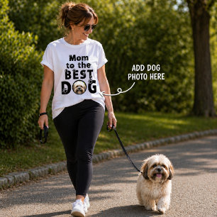 T-shirt Maman du Meilleur Chien Photo Personnalisée