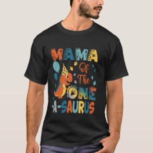 T-shirt Maman du One-A-Saurus 2e Anniversaire Dinosaure Pa