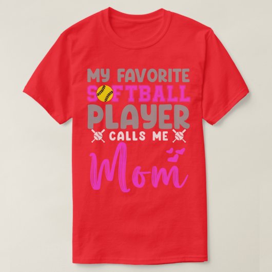 T-shirt Maman du softball (Design devant)