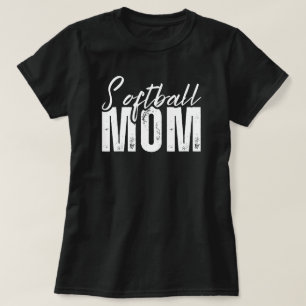 T-shirt Maman du softball Game Day Softball Mama Noir
