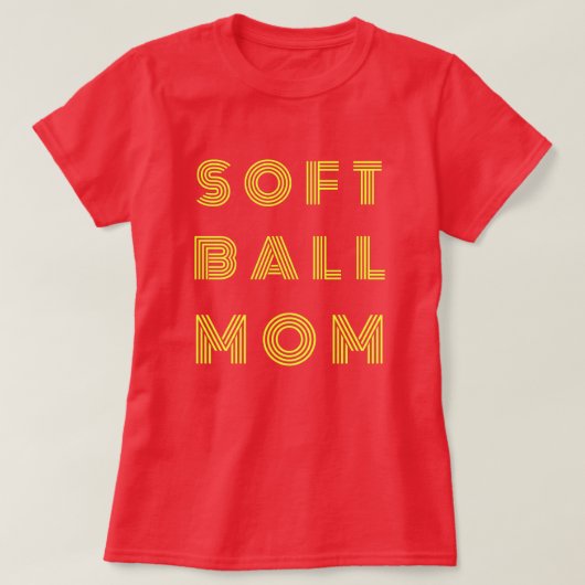 T-shirt Maman du softball | Game Day | Softball Mama Noir (Design devant)