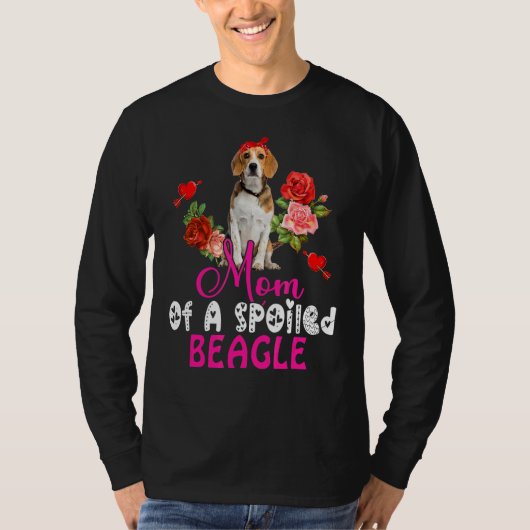 T-shirt Maman D'Un Beagle Gâté Cute Beagle Cravate De Chie (Devant)
