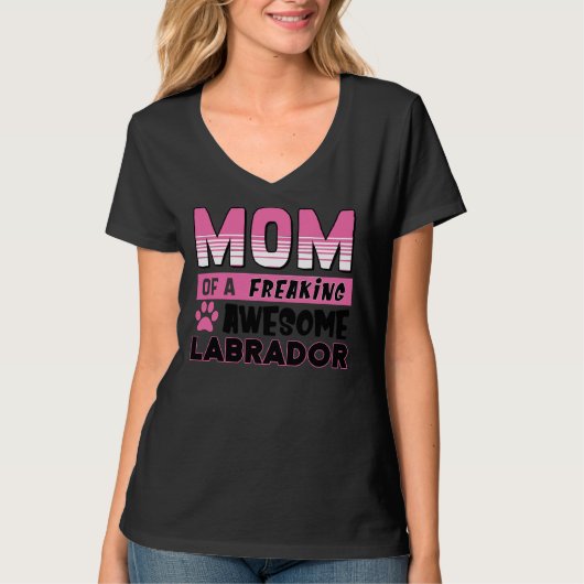 T-shirt Maman D'Un Labrador Fou (Devant)