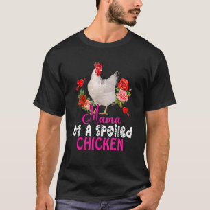 T-shirt Maman d'un poulet gâté, adorable nœud papillon de 