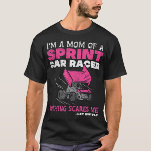 T-shirt Maman D'Un Sprint Car Racer Course Jour Pilote Mèr