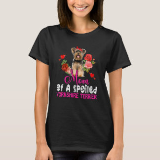 T-shirt Maman D'Un Yorkshire Gâté Terrier Cute Chien Bow T