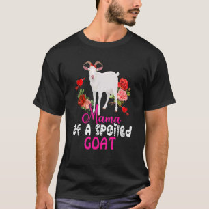 T-shirt Maman d'une chèvre gâtée nœud papillon fleurs de c