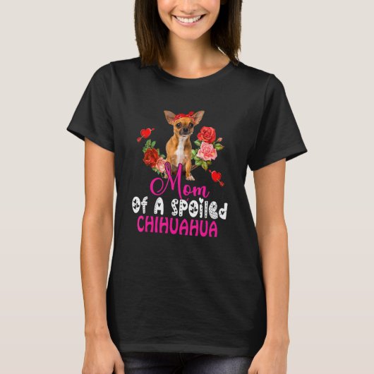 T-shirt Maman D'Une Cravate De Chihuahua Cute Chihuahua Bo (Devant)