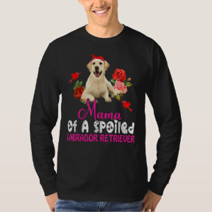 T-shirt Maman D'Une Cute Bow De Chien De Labrador Retrieve