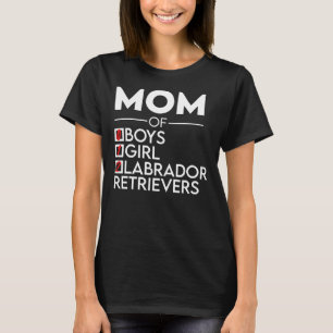 T-shirt Maman D'Une Fille Et 2 Labrador Retriever