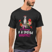 T-shirt Maman D'Une Mignonne Cravate De Bow De Chien Whipp (Devant)