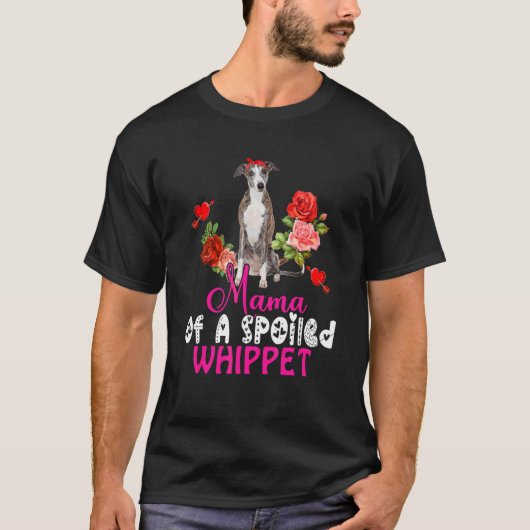 T-shirt Maman D'Une Mignonne Cravate De Bow De Chien Whipp (Devant)