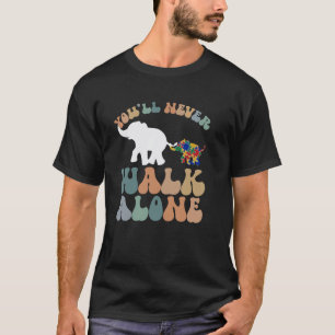 T-shirt Maman éléphant autiste soutien seul puzzle vous ne