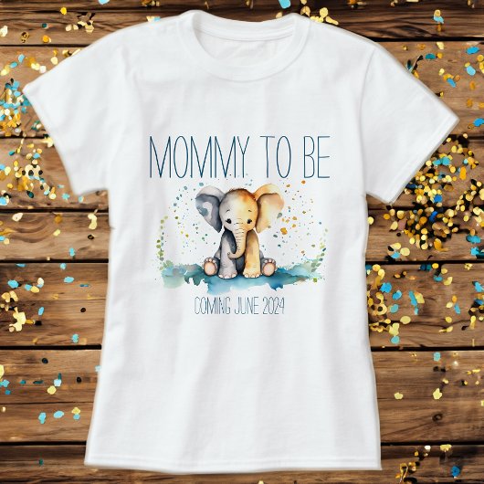 T-shirt Maman éléphante pour être bébé Faire-part pour mèr