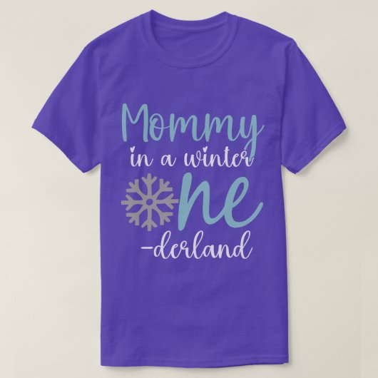 T-shirt Maman en hiver Onederland Maman 1er anniversaire d (Design devant)