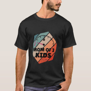 T-shirt Maman enfants jauge de carburant fatigué vide de l