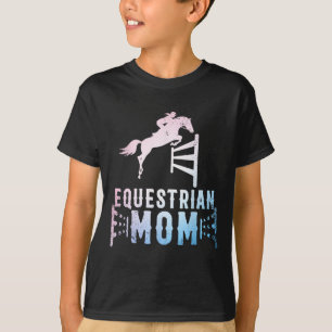 T-shirt Maman Équestre Art Pour Filles Équitation Hors