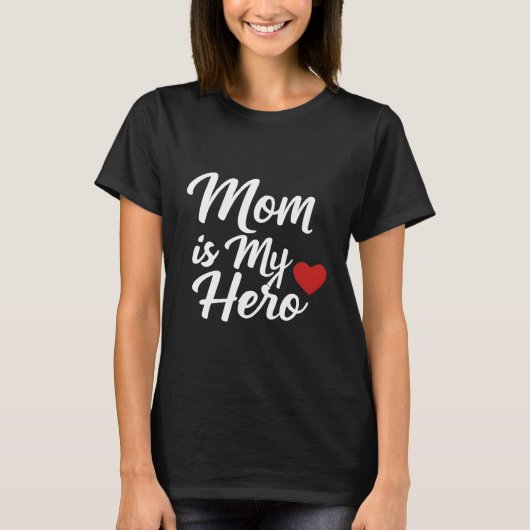 T-shirt Maman est mon héros Typographie élégante de script (Devant)