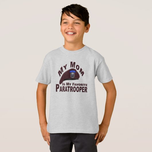 T-shirt Maman est mon parachutiste préféré 82e (Devant entier)