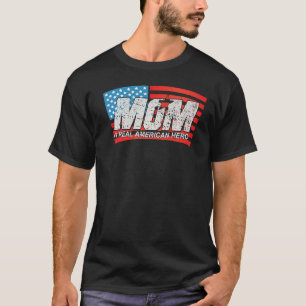 T-shirt Maman Est Un Véritable Héros Américain