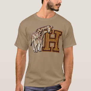 T-shirt Maman et bébé Giraffe Monogramme H