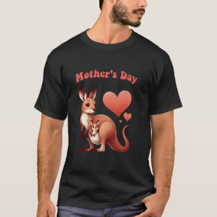 T-shirt Maman Et Bébé Kangaroo Fête Des Mères Mama Femme F