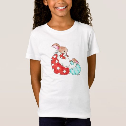 T-Shirt Maman et lapin bébé (Devant)