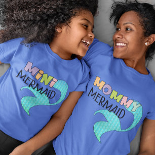 T-shirt Maman et Mini Sirène Matching Parent & Kid Girl