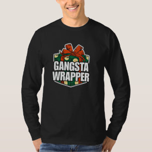 T-shirt Maman et Papa Funny Noël Gangsta Wrapper Cadeau Em
