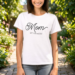T-shirt Maman établie en écriture noire