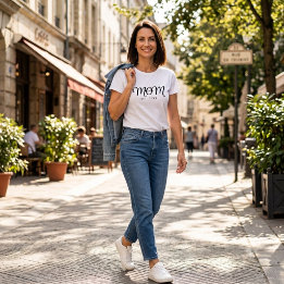 T-shirt Maman établie Nouveau Cadeau de maman Écriture noi