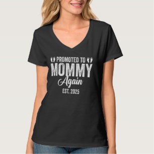 T-shirt Maman Faire-part Bébé, Promu À Maman Encore Es