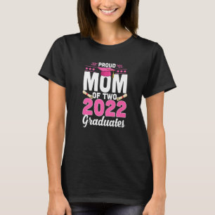 T-shirt Maman fière de deux diplômés 2022 Maman de jumeaux