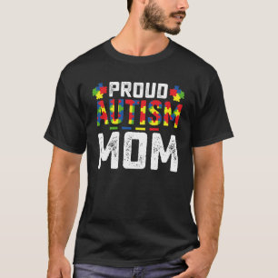 T-shirt Maman fière de l'autisme Sensibilisation Famille a