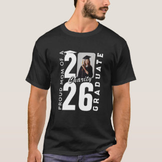 T-shirt Maman fière du diplômé 2026 Photo personnalisée de
