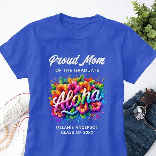 T-shirt "Maman fière du diplômé" Aloha diplômé