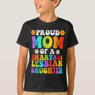 T-shirt Maman fière d'une fille lesbienne intelligente Fie