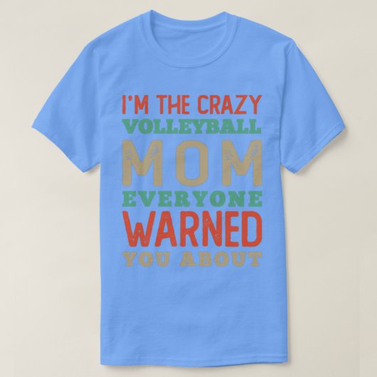 T-shirt Maman fou de volley-ball (Design devant)