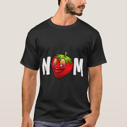 T-shirt Maman fraise (Devant)