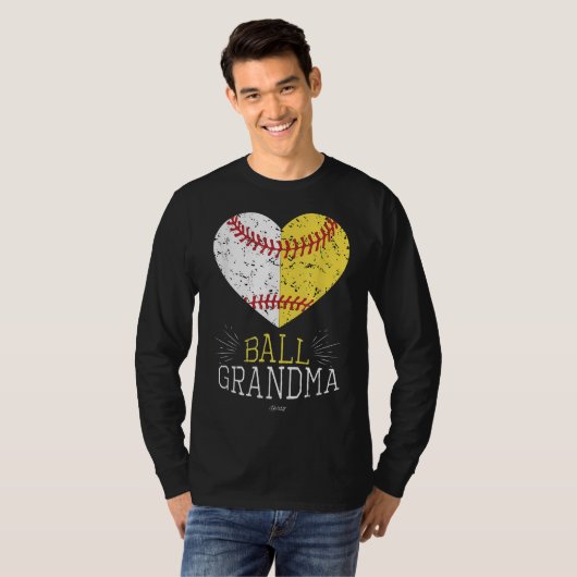 T-shirt Maman Funny Baseball Ball Funny Grand-mère Softbal (Devant entier)